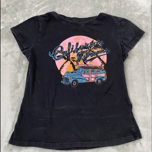 black graphic t-shirt